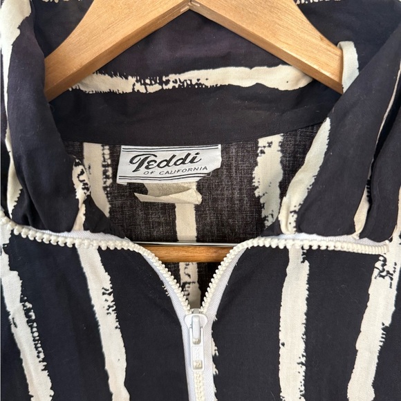 Vintage 80s Teddy of California Striped Jacket – Size 14 – Made in USA - Picture 3 of 7